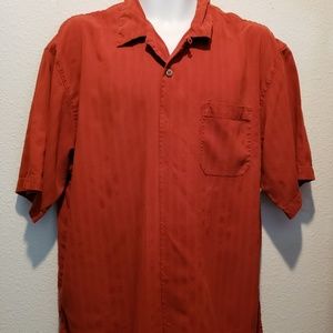 Tommy Bahama Men's short sl silk Burnt Orange XL